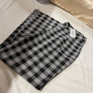 Black & White plaid wide leg pants